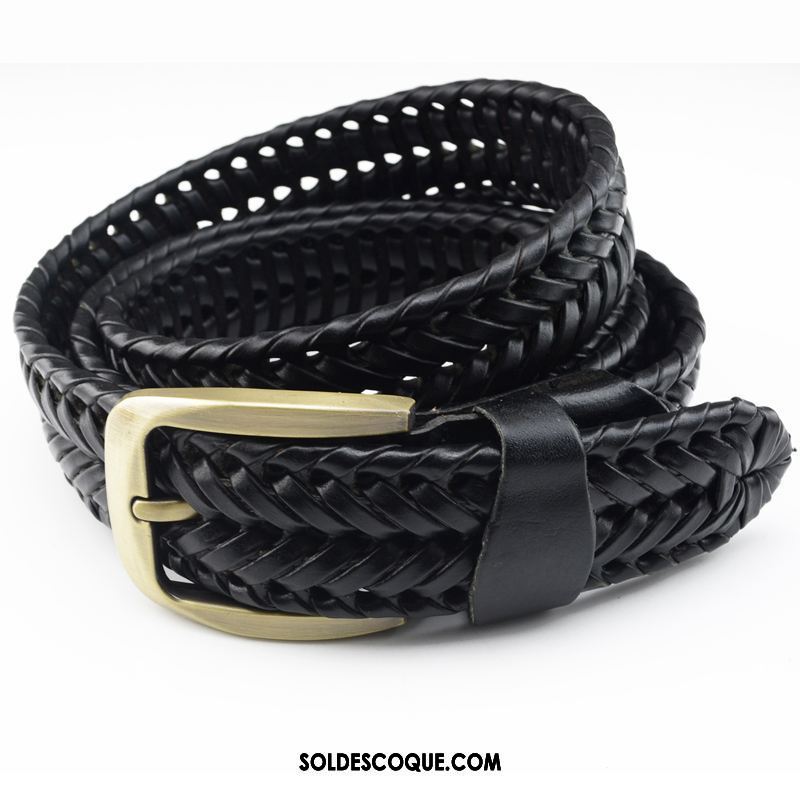 Ceinture Femme Rétro Cuir De Vache Jeunesse Tissage Spécial Pas Cher