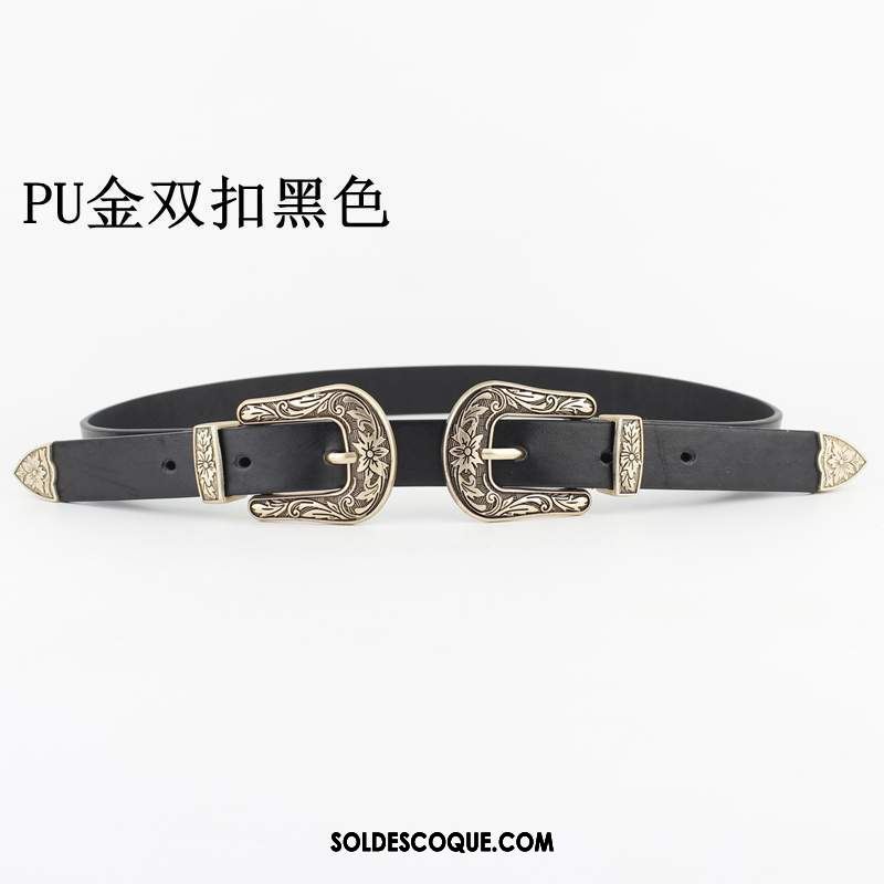 Ceinture Femme Simple Le Nouveau Boucle Noir Loisir En Ligne