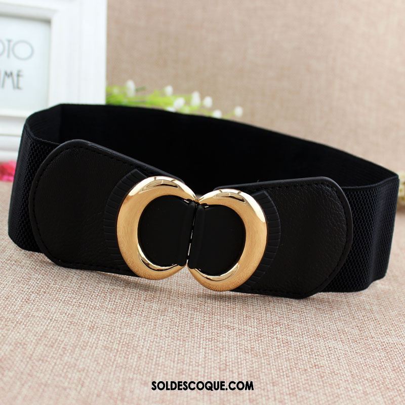 Ceinture Femme Vers Le Bas Élastique Élasticité Décoration Noir Pas Cher