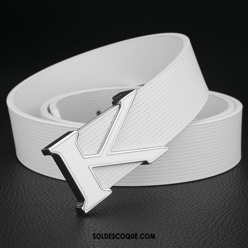 Ceinture Homme All-match Personnalité Blanc Simple Étudiant Pas Cher