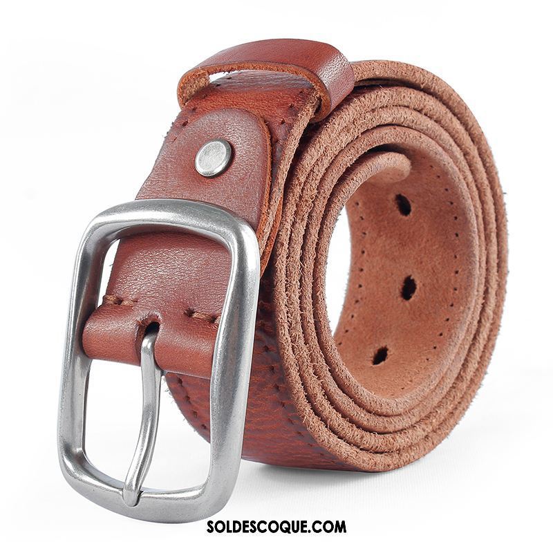 Ceinture Homme Authentique Boucle Cuir De Vache Jeans Jeunesse En Vente