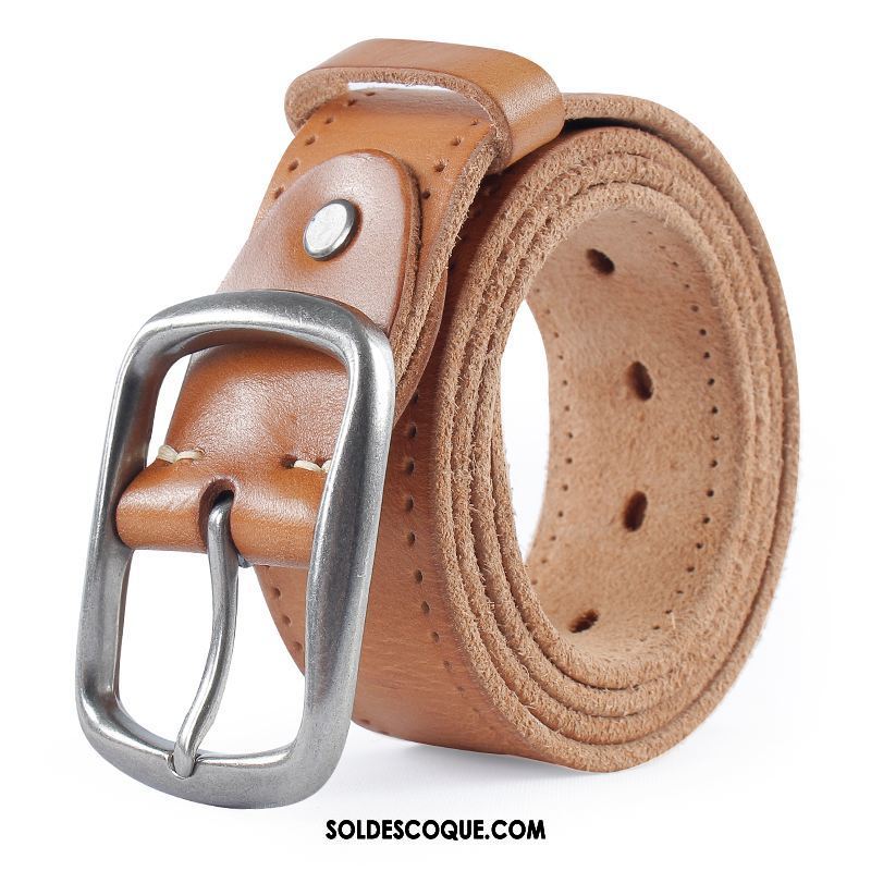 Ceinture Homme Authentique Boucle Cuir De Vache Jeans Jeunesse En Vente