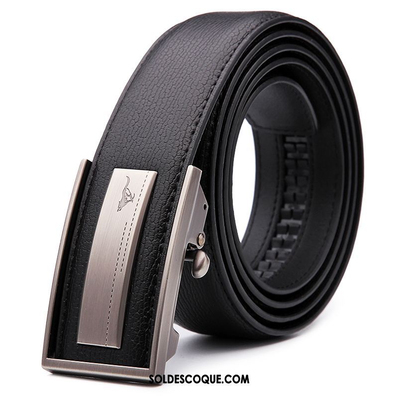 Ceinture Homme Authentique Entreprise Mode Cuir De Vache Cuir Véritable Pas Cher