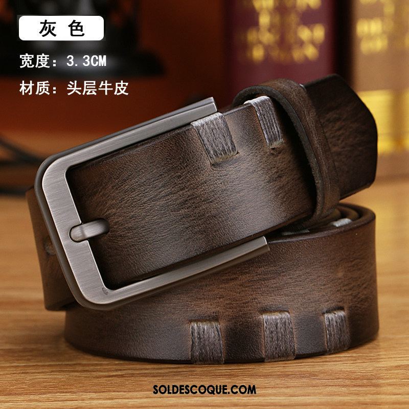 Ceinture Homme Couche De Tête Manuel Jeunesse Cuir De Vache Loisir En Ligne