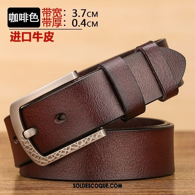 Ceinture Homme Cuir De Vache Boucle Jeunesse Cuir Véritable Pure En Vente