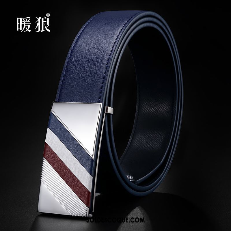 Ceinture Homme Cuir De Vache Loisir Mode Tendance Personnalité En Vente