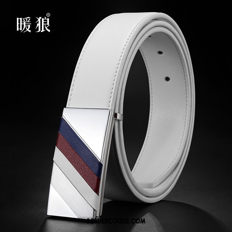 Ceinture Homme Cuir De Vache Loisir Mode Tendance Personnalité En Vente