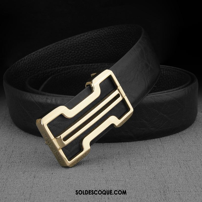 Ceinture Homme Cuir Véritable Cuir De Vache Âge Moyen Tendance Loisir En Ligne