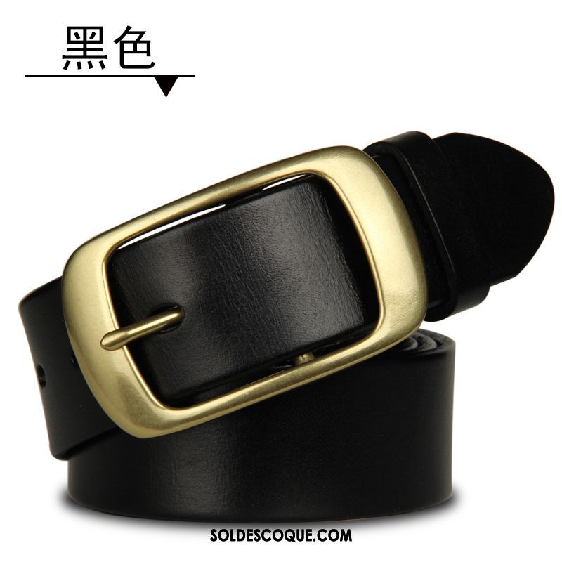 Ceinture Homme Cuir Véritable Jaune Loisir Cuir De Vache Femme France