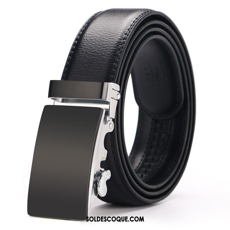 Ceinture Homme Cuir Véritable Jeunesse Noir Tendance Pure En Ligne