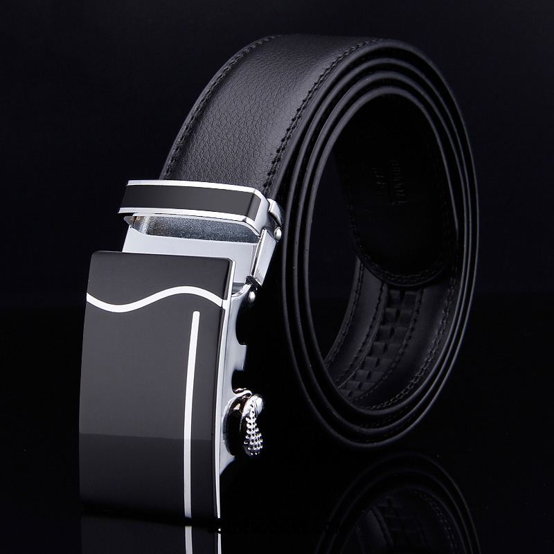 Ceinture Homme Cuir Véritable Jeunesse Noir Tendance Pure En Ligne