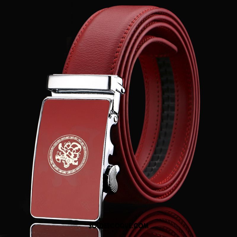 Ceinture Homme Cuir Véritable Jeunesse Noir Tendance Pure En Ligne