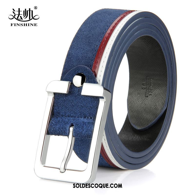 Ceinture Homme Cuir Véritable Rouge All-match Jeune Étudiant France