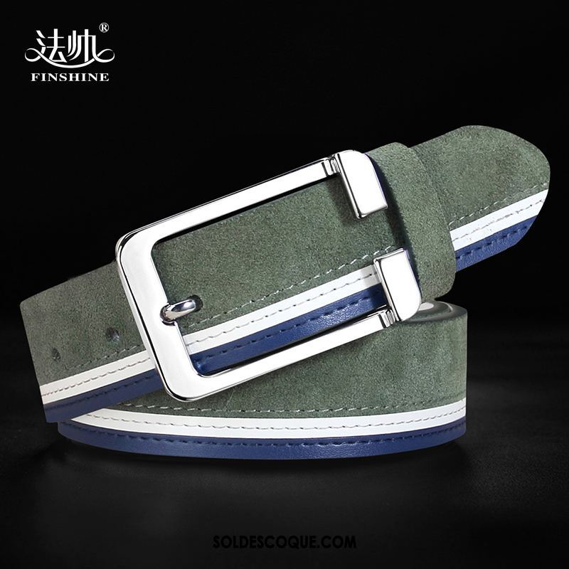 Ceinture Homme Cuir Véritable Rouge All-match Jeune Étudiant France