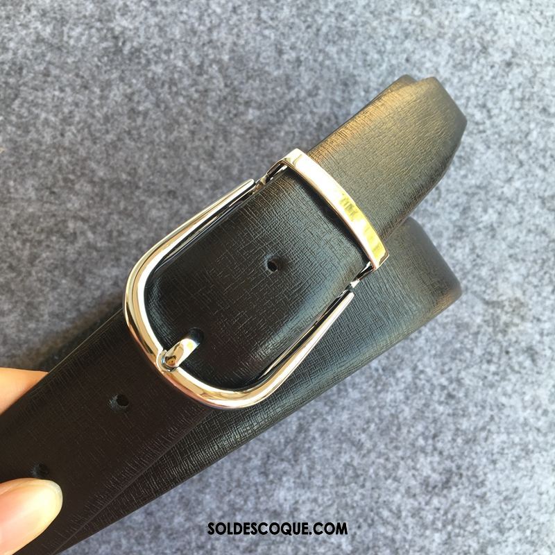 Ceinture Homme Entreprise Costume Vêtements De Cérémonie Noir Cuir De Vache Pas Cher