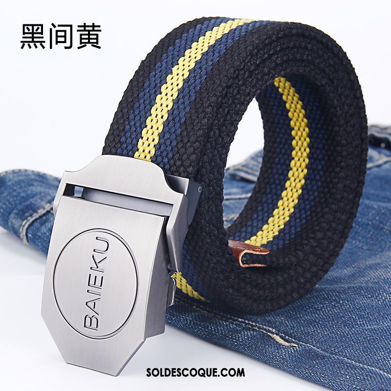 Ceinture Homme Gris Loisir Boucle Automatique Lisse Jeunesse En Ligne