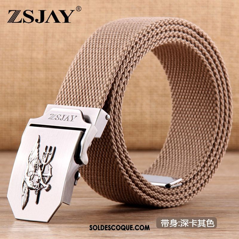 Ceinture Homme Jeans Lisse Loisir Toile Boucle Automatique En Vente