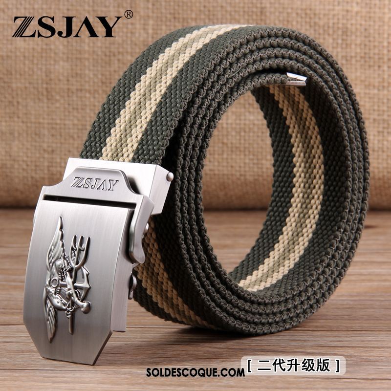 Ceinture Homme Jeans Lisse Loisir Toile Boucle Automatique En Vente