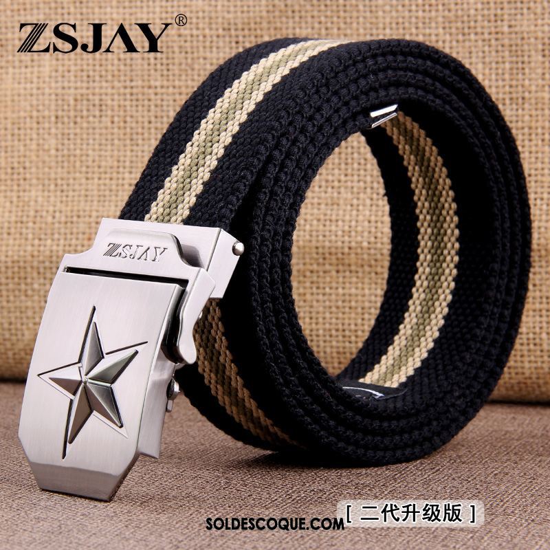 Ceinture Homme Jeans Lisse Loisir Toile Boucle Automatique En Vente