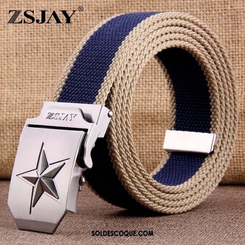 Ceinture Homme Jeans Lisse Loisir Toile Boucle Automatique En Vente