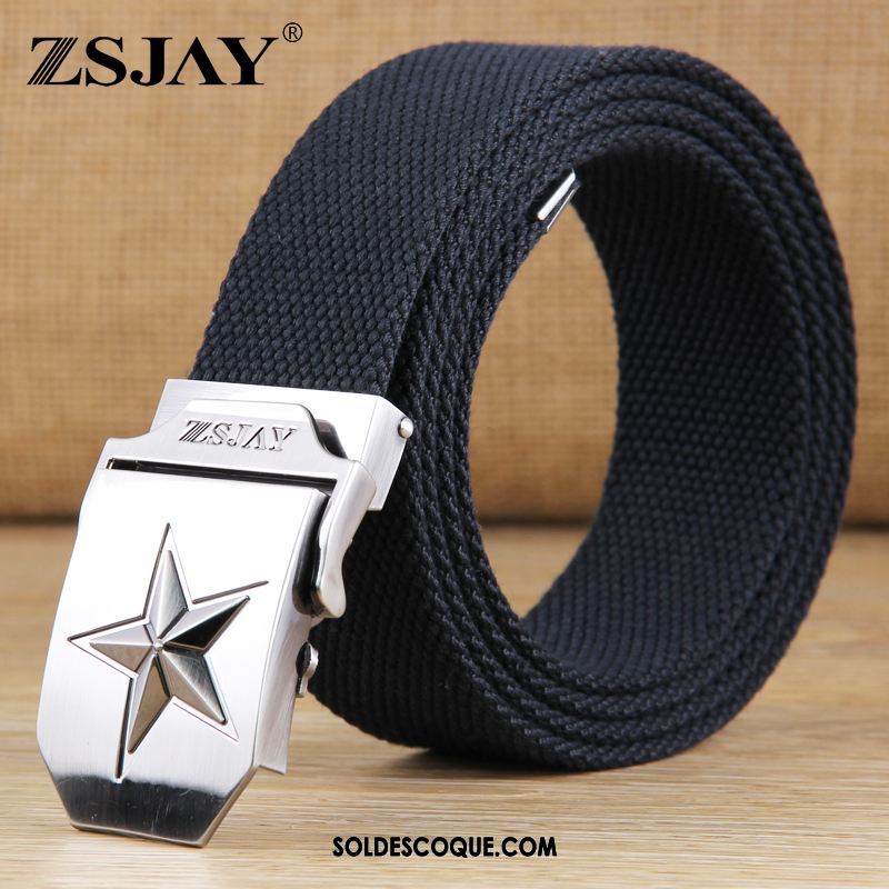 Ceinture Homme Jeans Lisse Loisir Toile Boucle Automatique En Vente