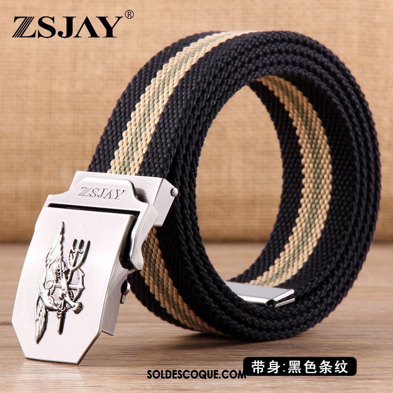 Ceinture Homme Jeans Lisse Loisir Toile Boucle Automatique En Vente