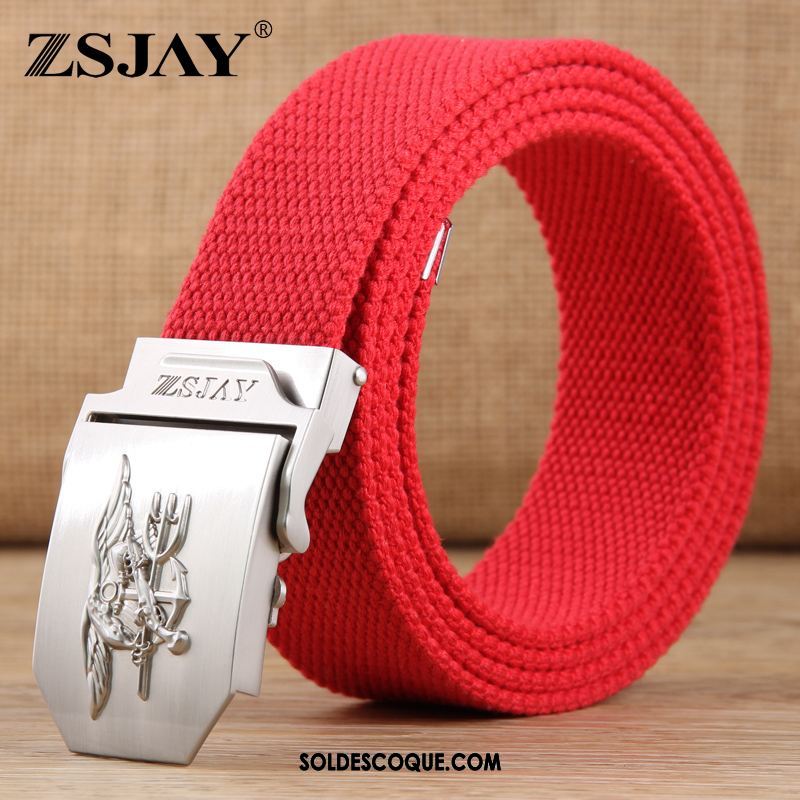 Ceinture Homme Jeans Lisse Loisir Toile Boucle Automatique En Vente