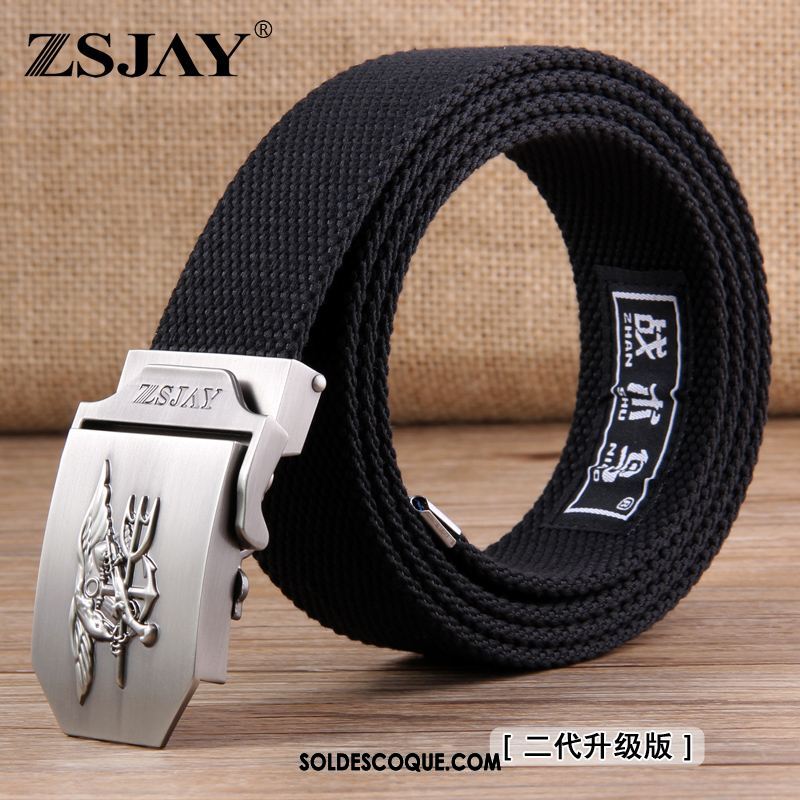 Ceinture Homme Jeans Lisse Loisir Toile Boucle Automatique En Vente