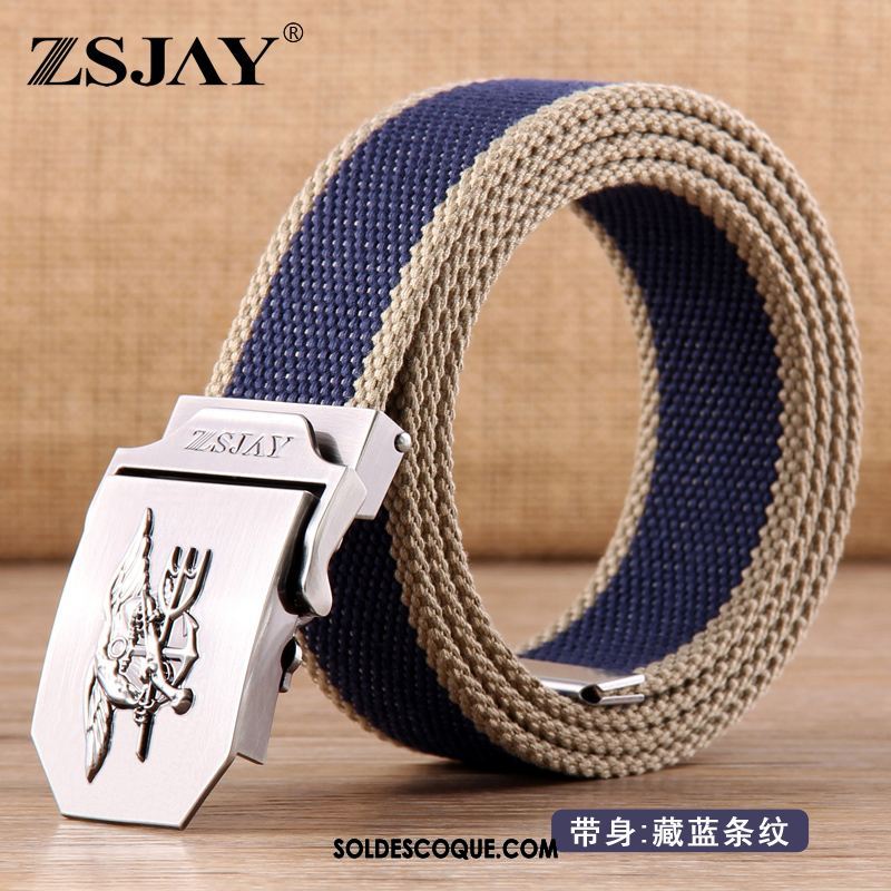 Ceinture Homme Jeans Lisse Loisir Toile Boucle Automatique En Vente