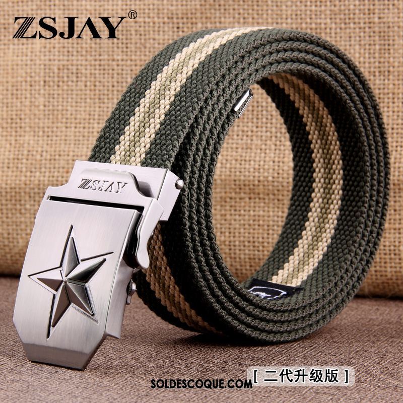 Ceinture Homme Jeans Lisse Loisir Toile Boucle Automatique En Vente