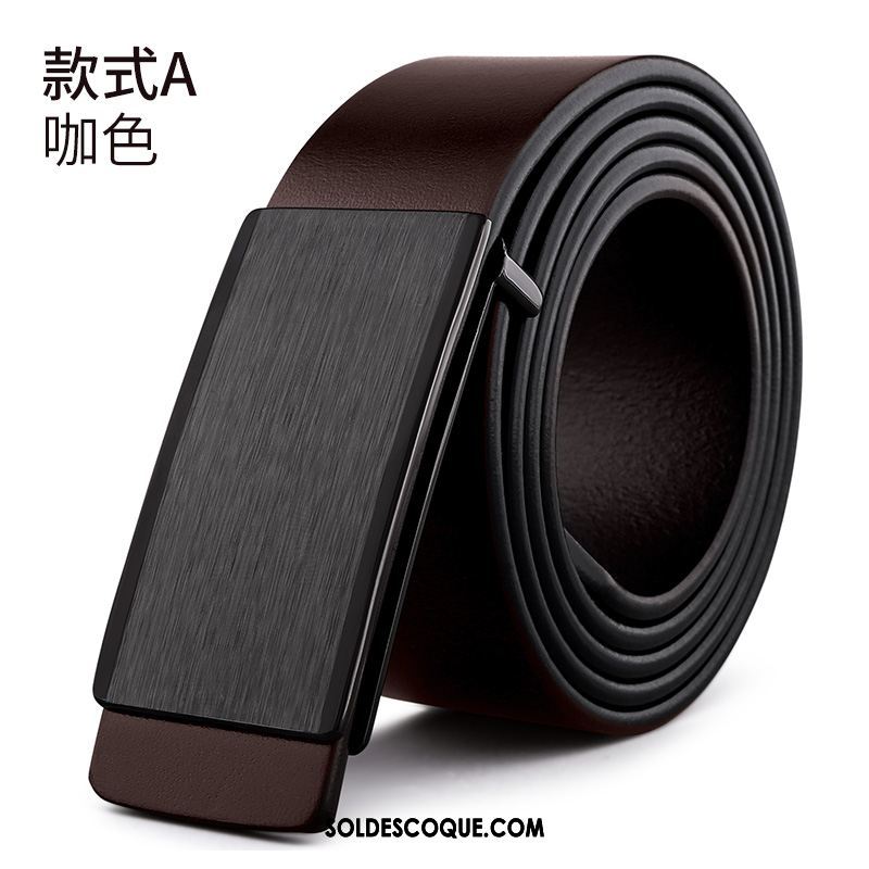 Ceinture Homme Jeunesse Cuir Véritable Couche De Tête Âge Moyen Cuir De Vache Pas Cher