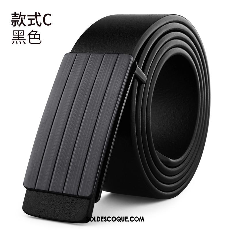 Ceinture Homme Jeunesse Cuir Véritable Couche De Tête Âge Moyen Cuir De Vache Pas Cher