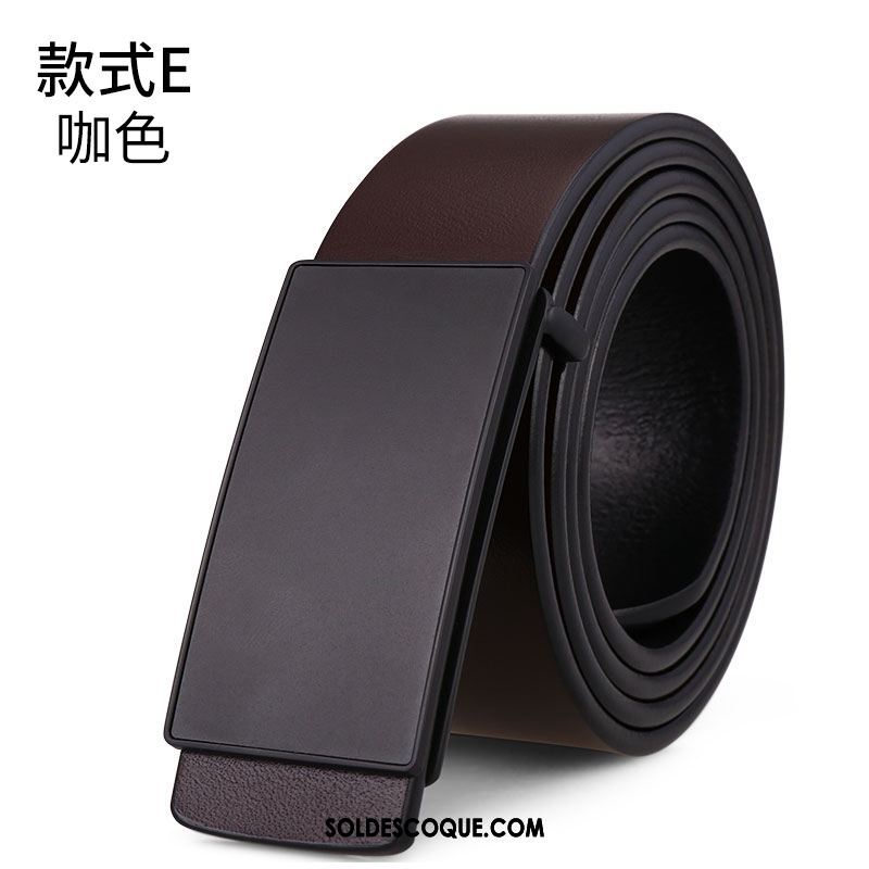 Ceinture Homme Jeunesse Cuir Véritable Couche De Tête Âge Moyen Cuir De Vache Pas Cher