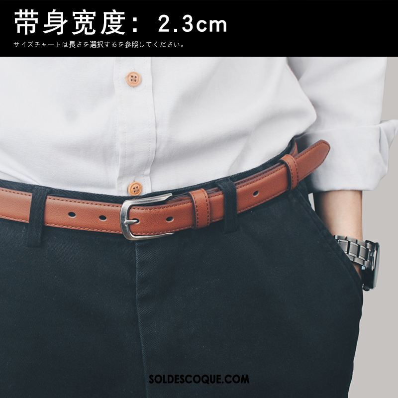 Ceinture Homme Jeunesse Étroit Tendance Bien Simple En Vente