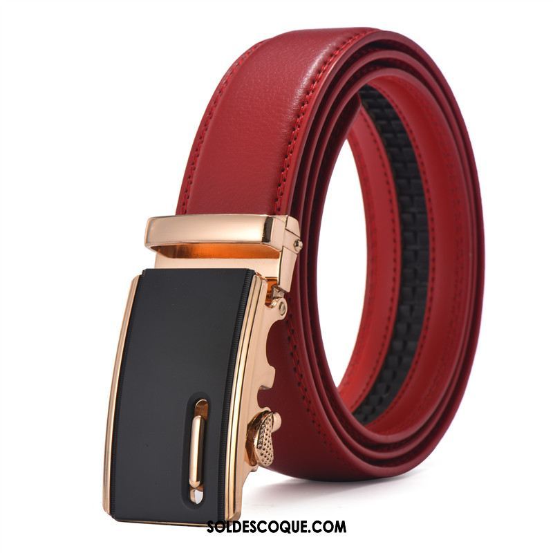 Ceinture Homme Les Adolescents Mode Simple Loisir Rouge Pas Cher