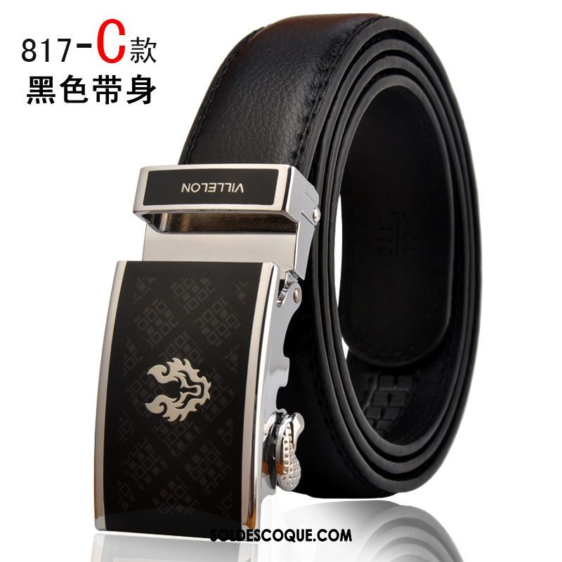 Ceinture Homme Les Adolescents Étroit Loisir Cuir De Vache Étudiant Soldes