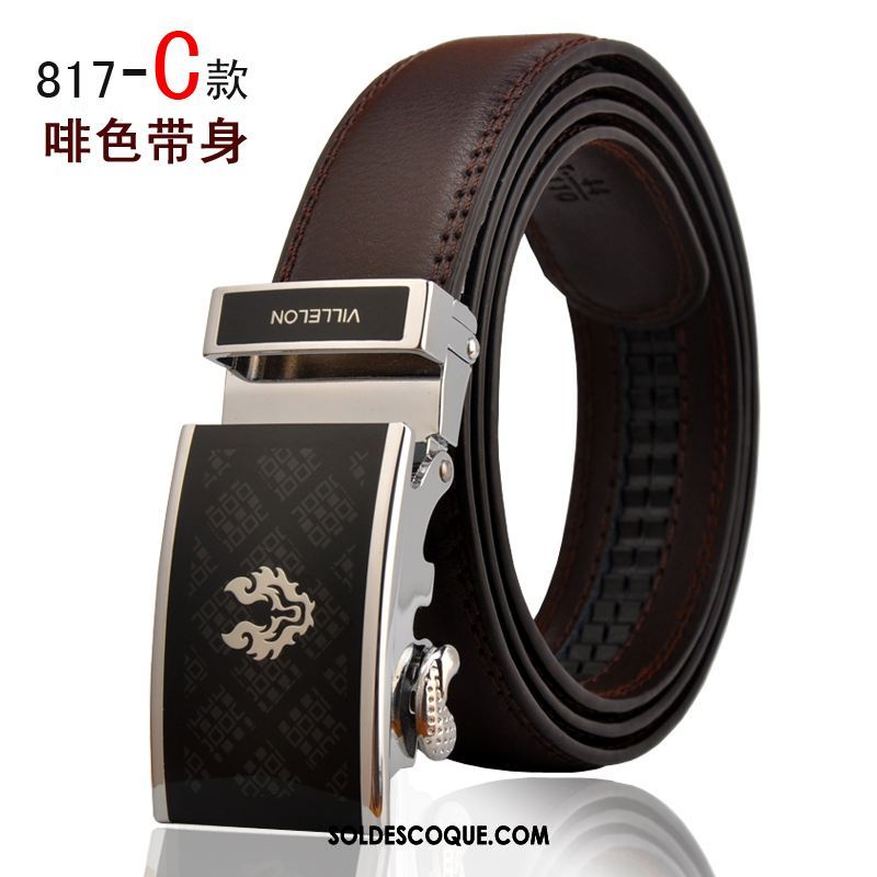 Ceinture Homme Les Adolescents Étroit Loisir Cuir De Vache Étudiant Soldes