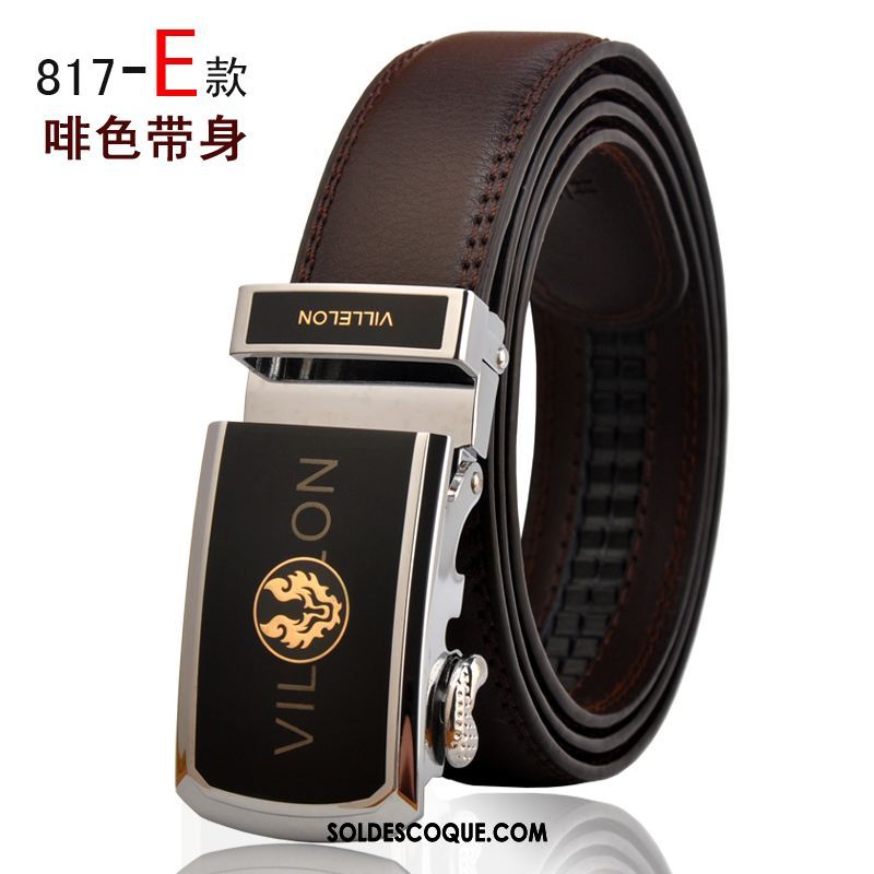 Ceinture Homme Les Adolescents Étroit Loisir Cuir De Vache Étudiant Soldes