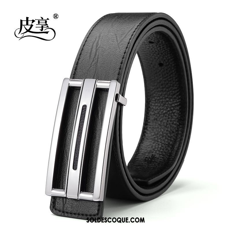 Ceinture Homme Lisse Tendance Marine Cuir Véritable Loisir En Vente