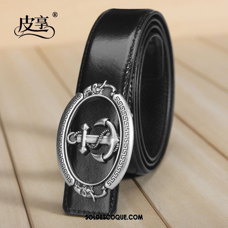 Ceinture Homme Loisir All-match Jeunesse Cuir Véritable Personnalité Pas Cher