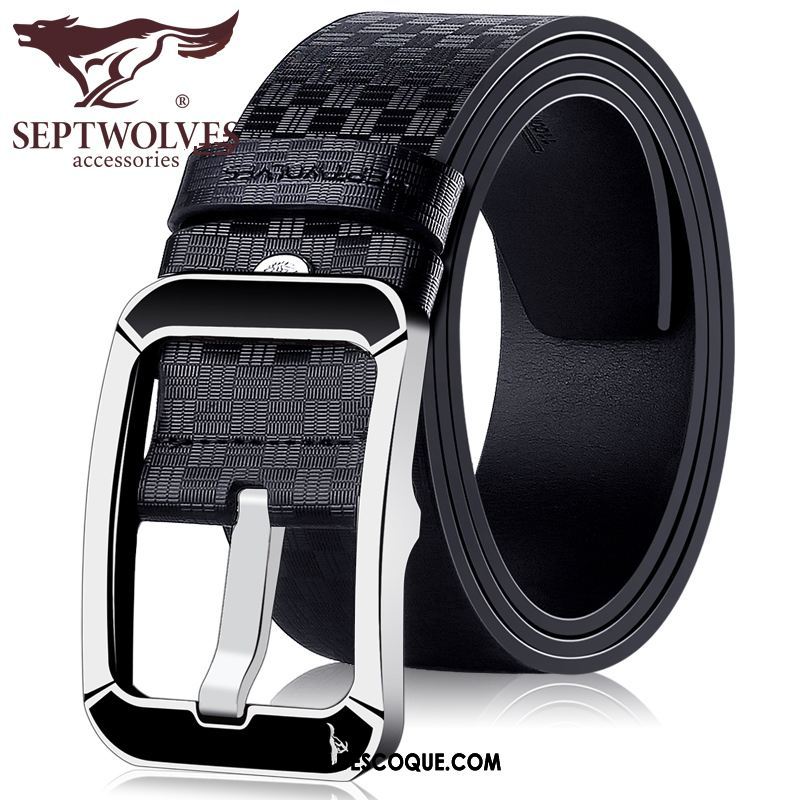 Ceinture Homme Loisir Boucle Cuir De Vache Authentique Âge Moyen En Vente