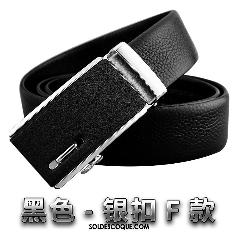 Ceinture Homme Loisir Jeunesse Cuir Véritable Boucle Automatique Tendance Soldes