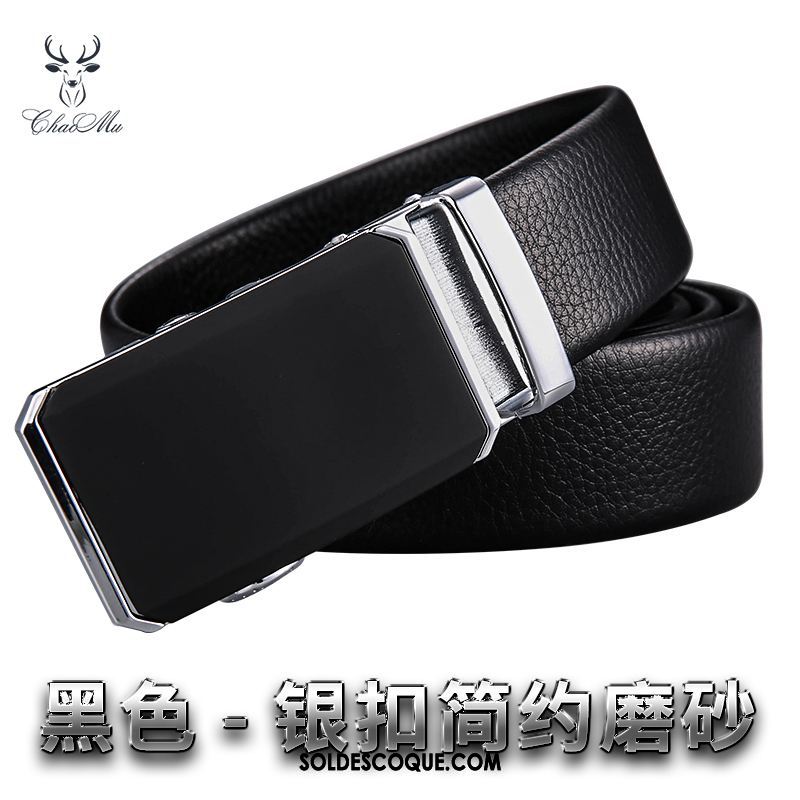 Ceinture Homme Loisir Jeunesse Cuir Véritable Boucle Automatique Tendance Soldes