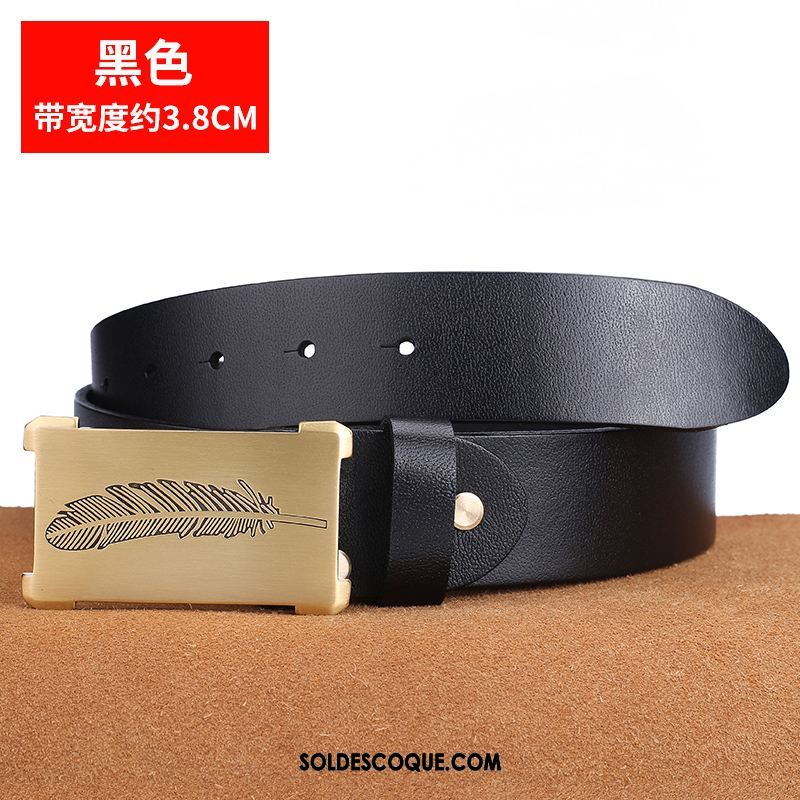 Ceinture Homme Loisir Personnalité Jeunesse Cuir De Vache Jeans En Ligne