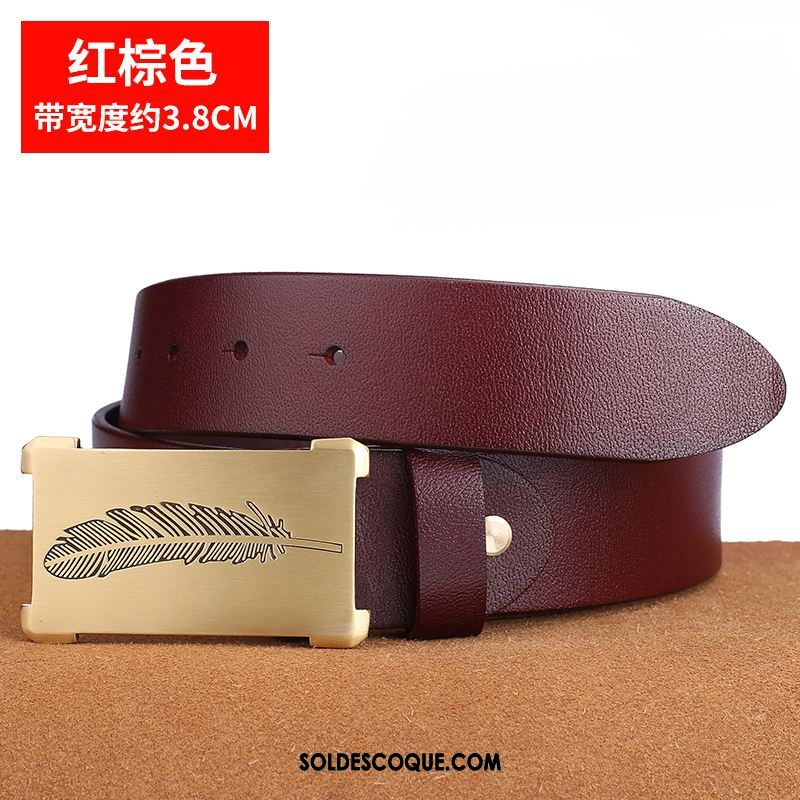 Ceinture Homme Loisir Personnalité Jeunesse Cuir De Vache Jeans En Ligne