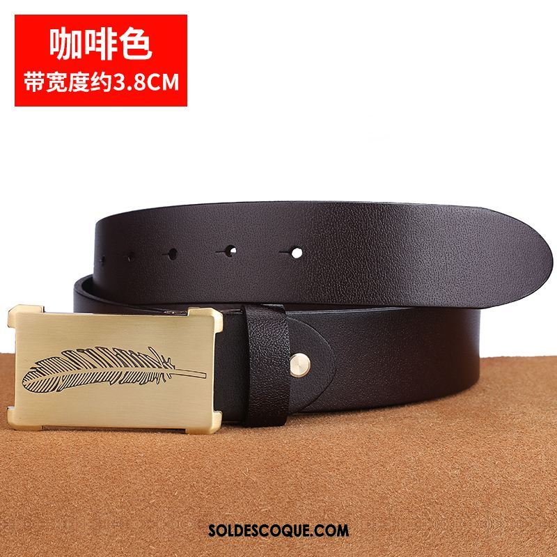 Ceinture Homme Loisir Personnalité Jeunesse Cuir De Vache Jeans En Ligne