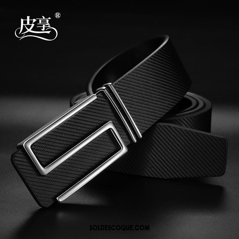 Ceinture Homme Mode Blanc Lettre Lisse Loisir Soldes