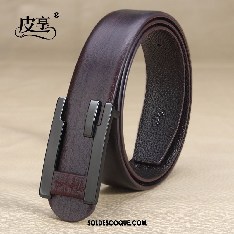 Ceinture Homme Mode Cuir Véritable Jeune Cuir De Vache Loisir Soldes