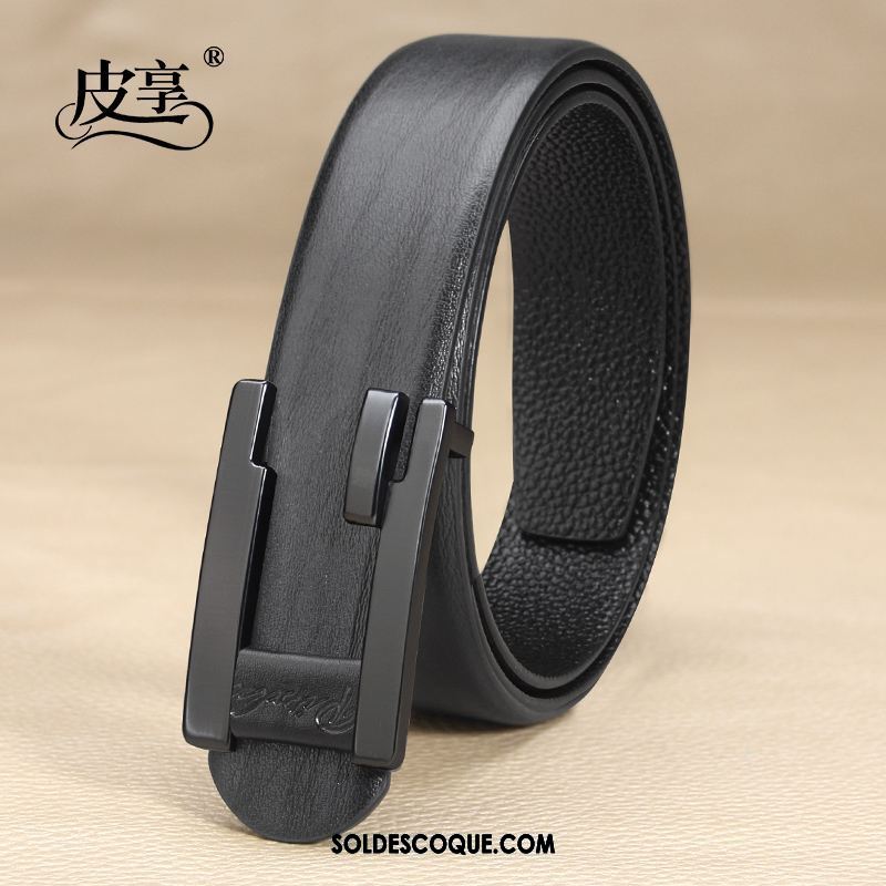 Ceinture Homme Mode Cuir Véritable Jeune Cuir De Vache Loisir Soldes