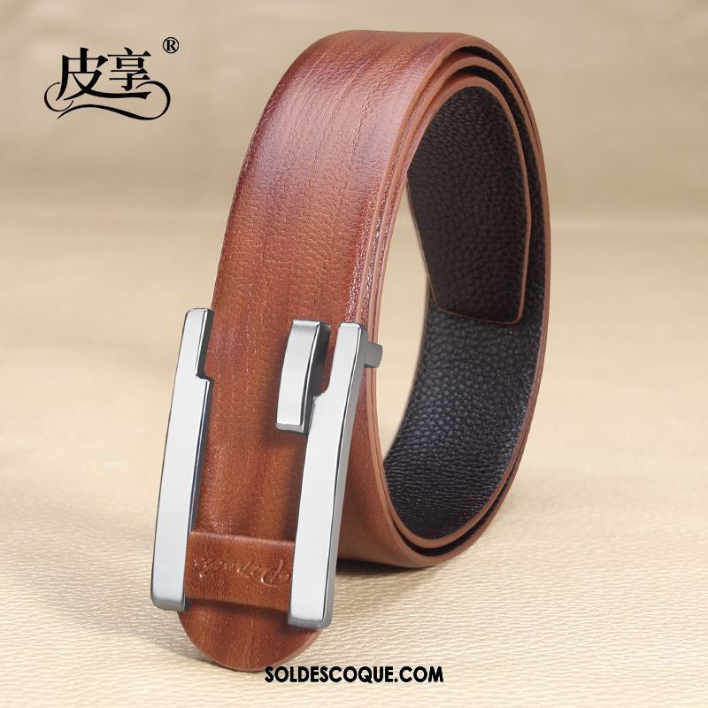 Ceinture Homme Mode Cuir Véritable Jeune Cuir De Vache Loisir Soldes